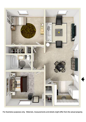 Floor plan Two Bedroom