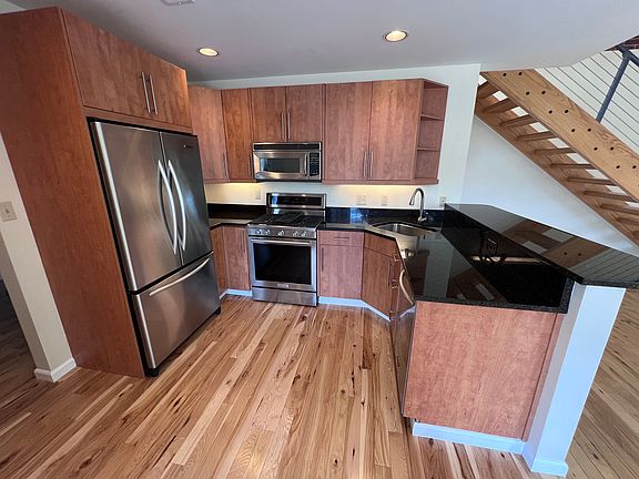 Kitchen with high-end appliances and tons of storage.