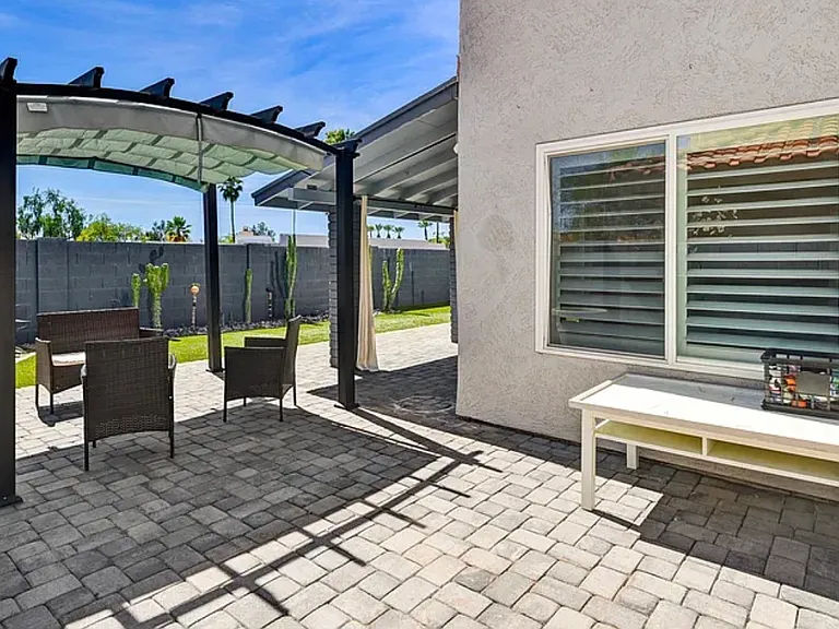 Backyard sitting area