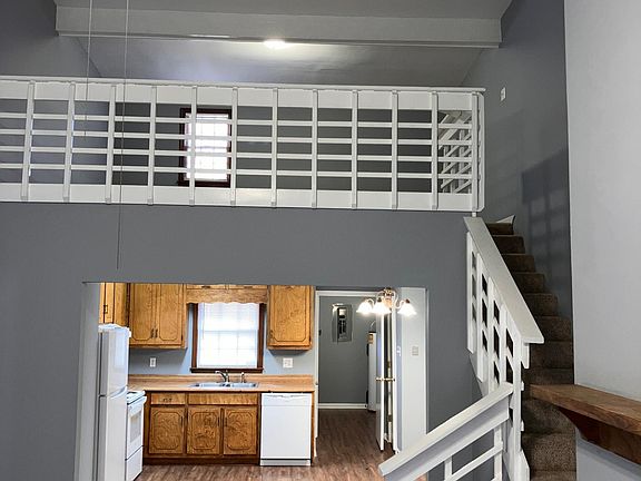 Upstairs loft overlooking living room.