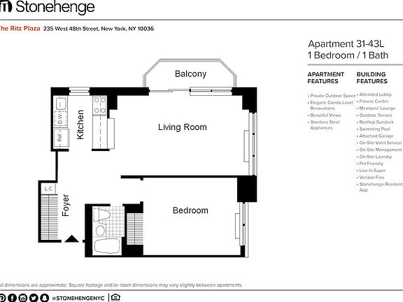 2nd image of 235 W 48th St APT 41L
