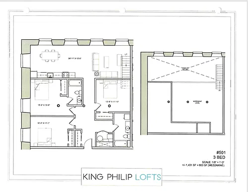 Floor plan 3 BED 2 BATH WITH LOFT