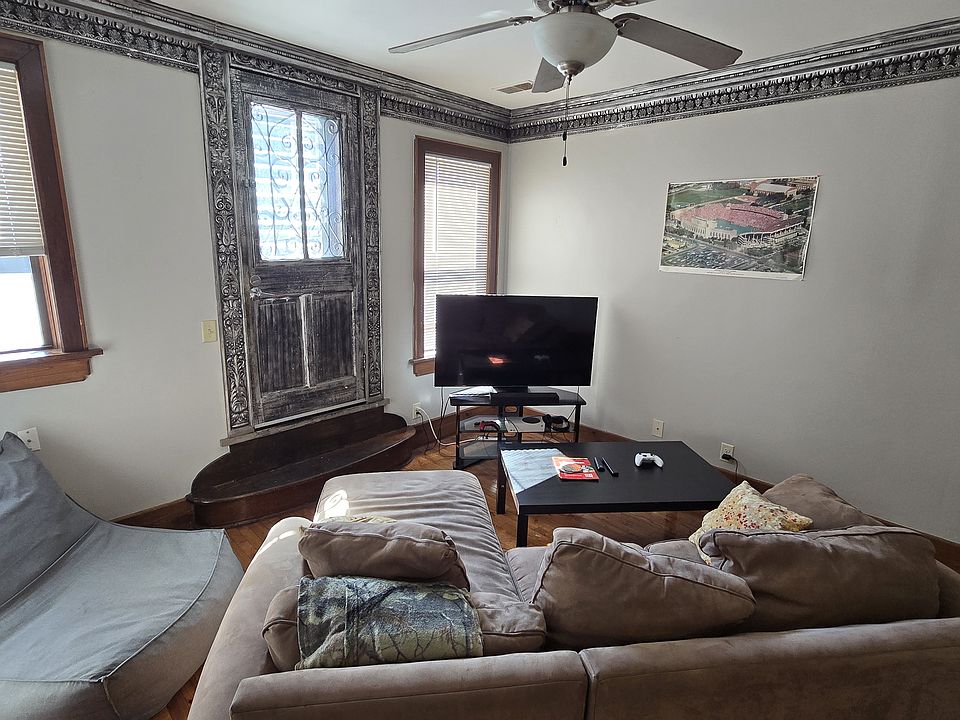 Living Room - Large private deck through antique door!