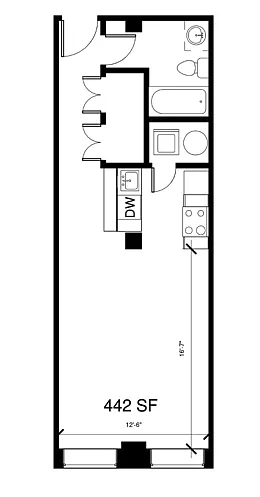 Floor plan Studio