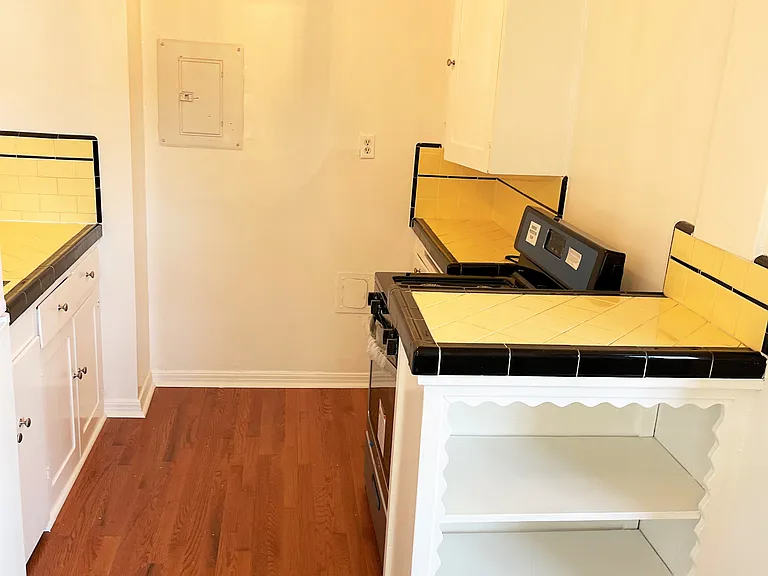 Kitchen has charming built-ins