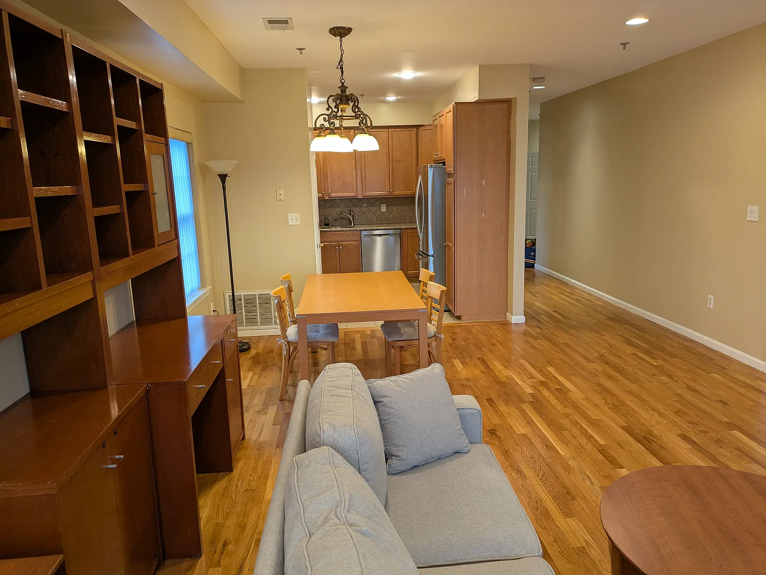 Living Room and Dining Room (kitchen in back)