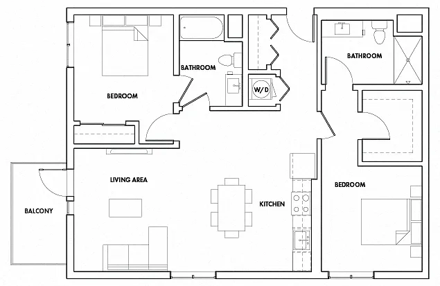 Floor plan 2 Bedroom J Trilby