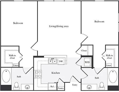 Floor plan 2 Bedrooms A