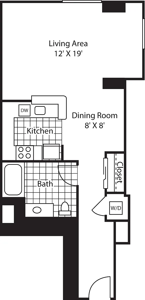 Floor plan Studio 573