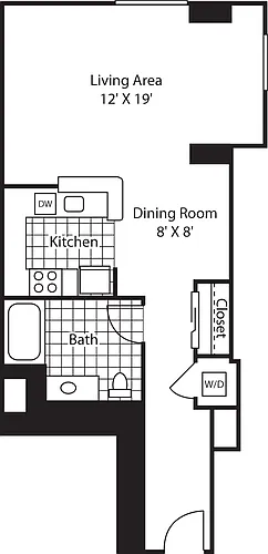 Floor plan Studio 573