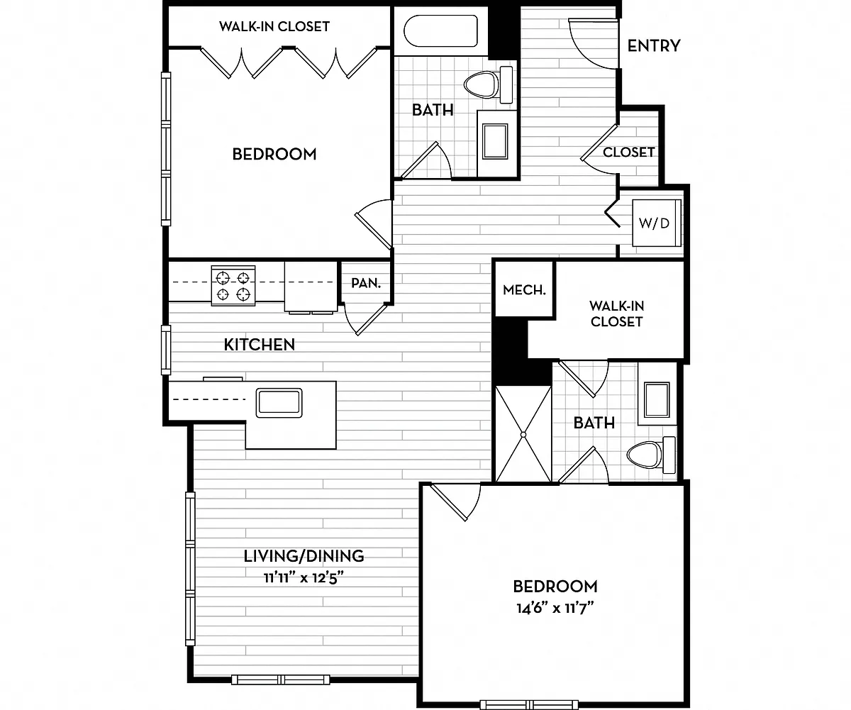 Floor plan 1014 Sq Ft