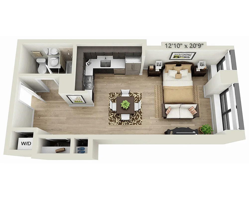 Floor plan Studio E1R