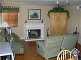 Family room with fireplace