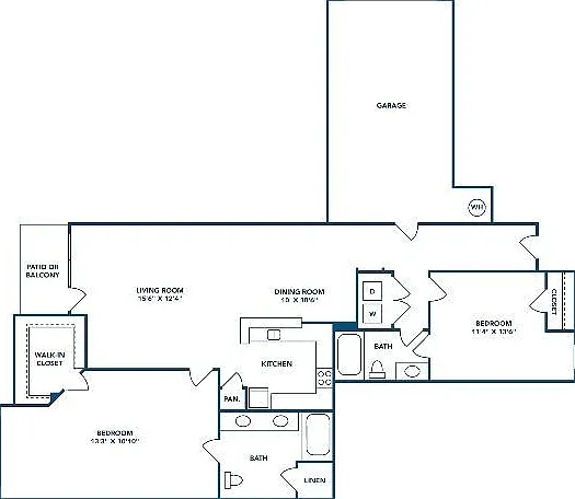 2 Bedroom | 2 Bath | 1260 SF | Attached Garage 2 Bedroom | 2 Bath | 1260 SF | Attached Garage