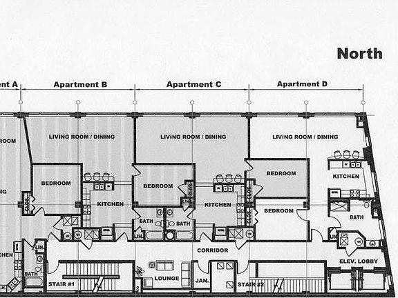 4th floor plan. The apartment is 4 B