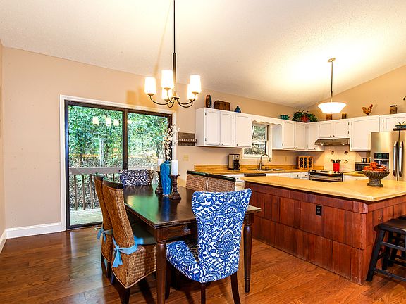 Kitchen open to dining room