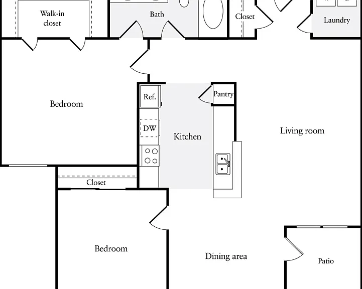Plaza at Westchase - B1 - 1 Beds - 1 Baths - 932 Sq. ft.