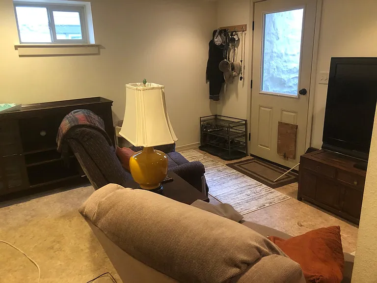 Basement living room with separate entrance