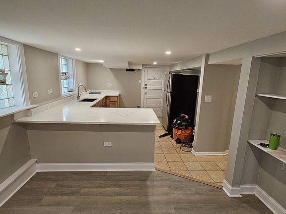Living room and kitchen
