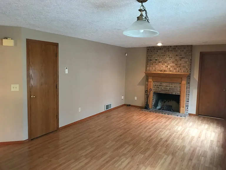 Living room with fire place