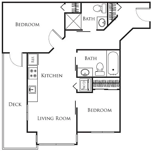 Floor plan Micro Two Bed - F1 339-639