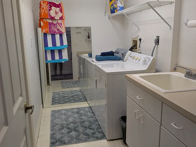 In unit laundry and sink.