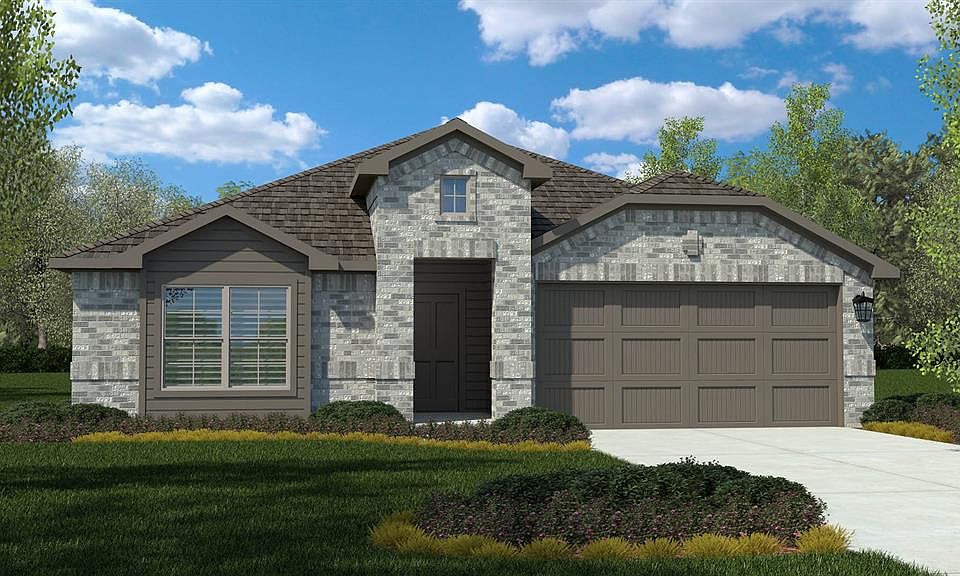 Front Elevation-D.R. Horton''s Kingston floor plan elevation C-All Home and community information, including pricing, included features, terms, availability and amenities, are subject to change at any time without notice or obligation. All Drawings, pictures, photographs, video, square footages, floor plans, elevations, features, colors and sizes are approximate for illustration purposes only and will vary from the homes as built.