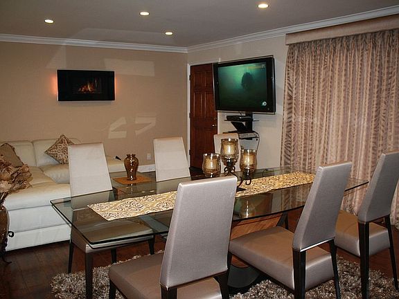 Electric Fireplace, 55" HDTV