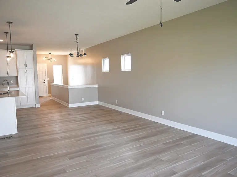 Modern open concept living in townhome.