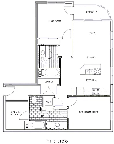Floor plan 2 Bedroom Corner Unit