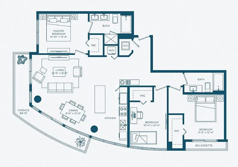 Floor plan Victoria Park - North Tower