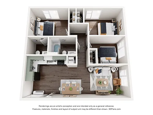 Floor plan Three Bedroom