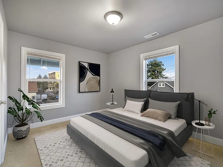 Bedroom 2. This image shows a virtually furnished space. Bedrooms come unfurnished.