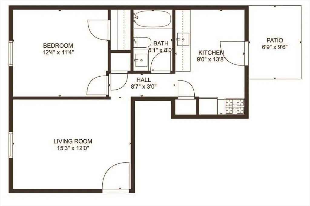 Floor plan 1 Bed