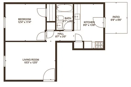 Floor plan 1 Bed