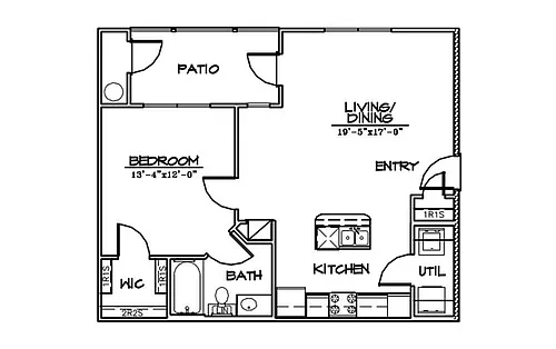 Floor plan 1X1