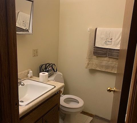 1/2 bath on first floor!