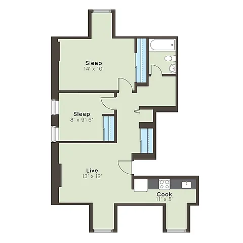 Floor plan duke2bb