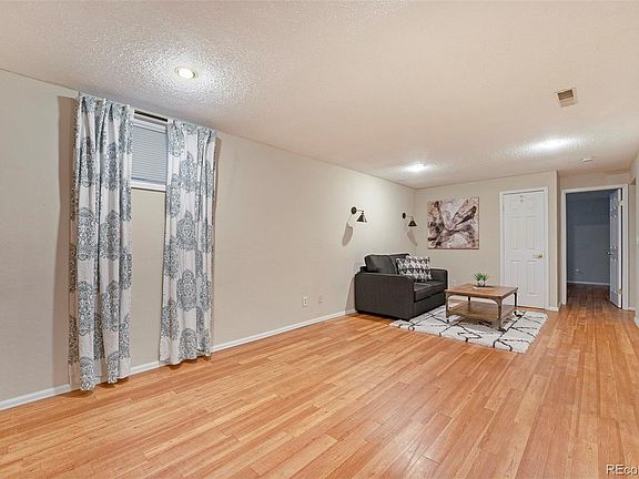 Downstairs living area + room for a dining table.