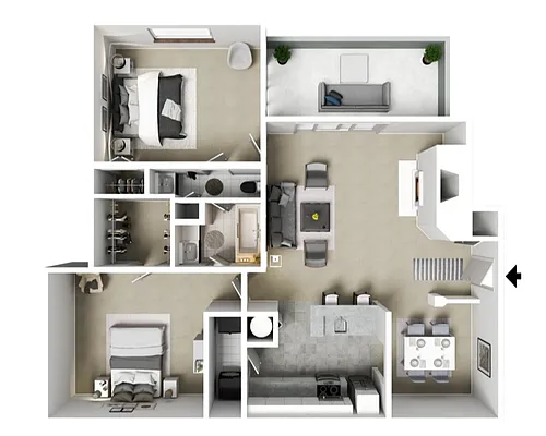 Floor plan 2 X 1