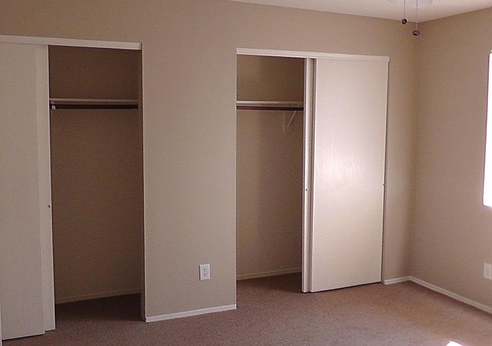 master bedroom closets; same as 2nd bedroom