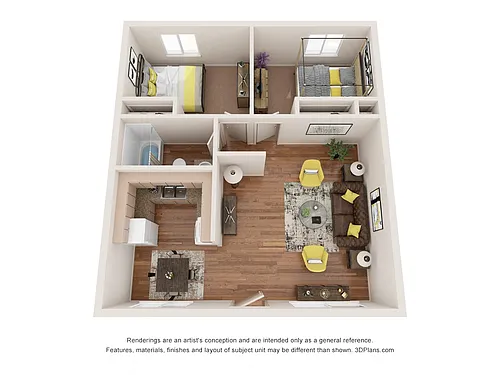 Floor plan Two Bedroom 1