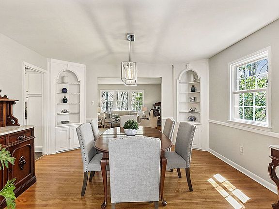 Dining rm with built ins