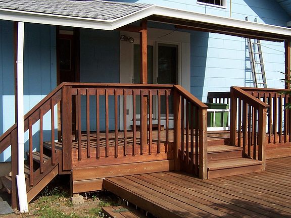 Back porch and deck area