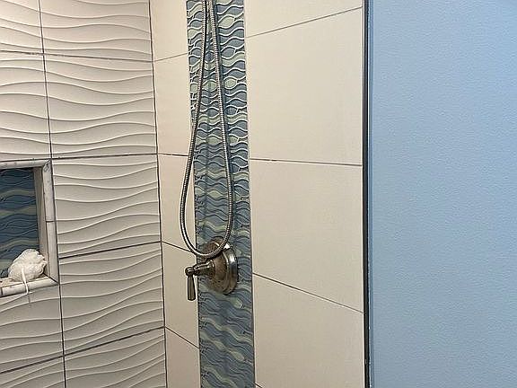 Custom shower-upgraded tile