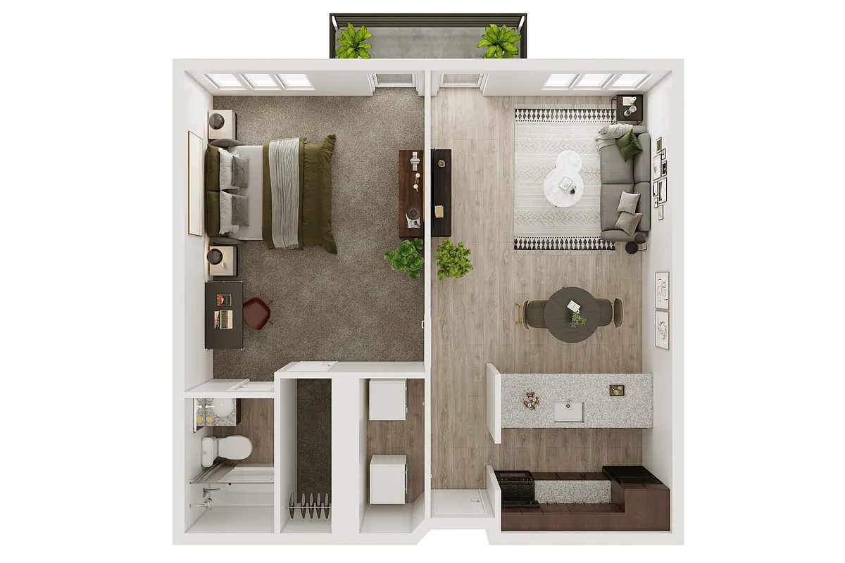 Floor plan Augusta 1x1