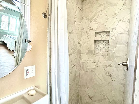 Brand new tiled stand up shower