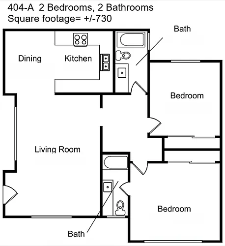 Floor plan 2 bed