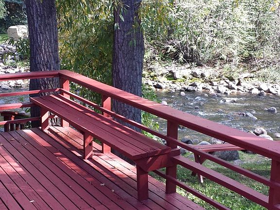 Deck overlooking river
