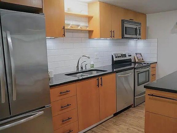 Fully outfitted kitchen